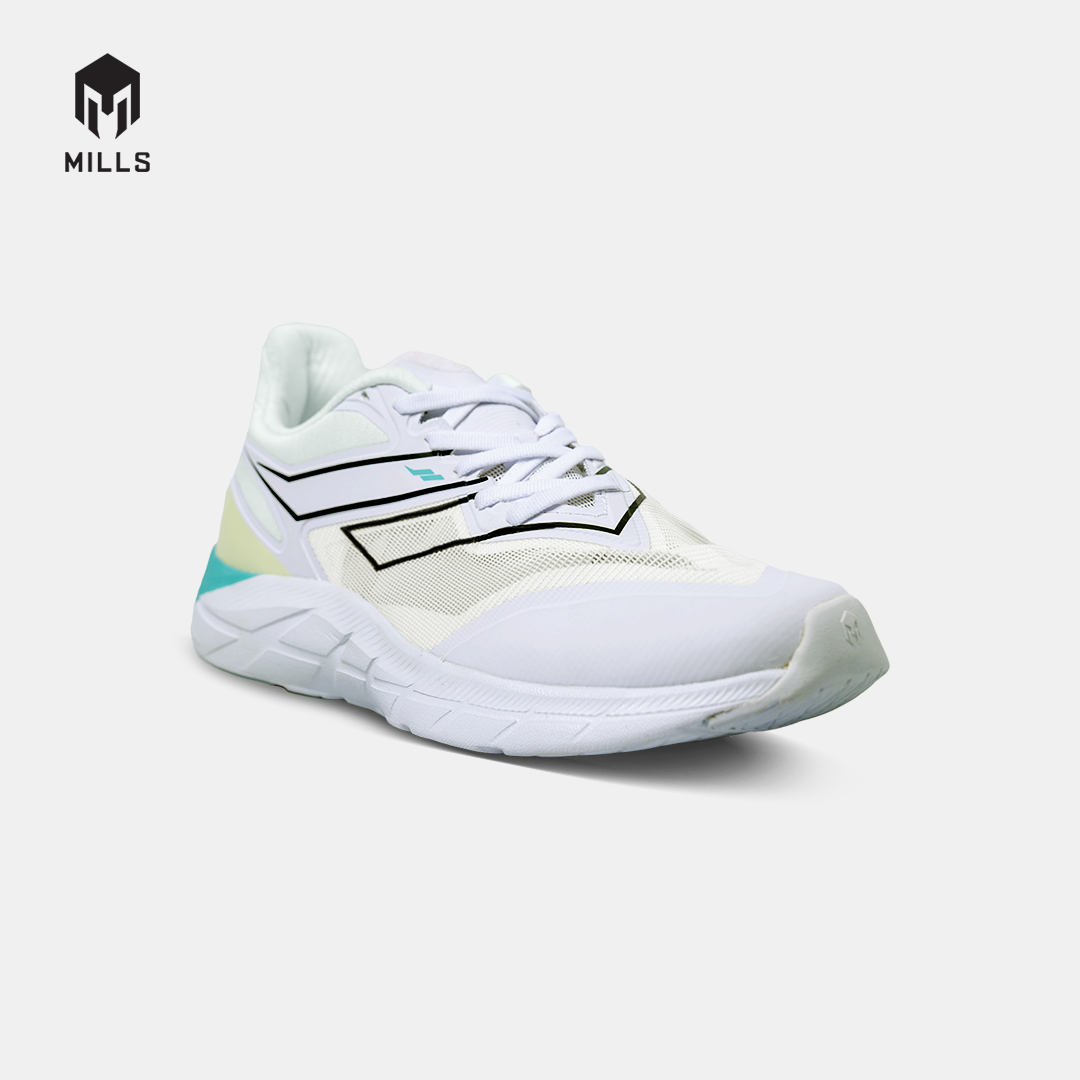 MILLS SEPATU LARI RUNNING SHOES TREXIMO SAGA M3 WHITE / LIME GREEN / TURQOUISE 9106104