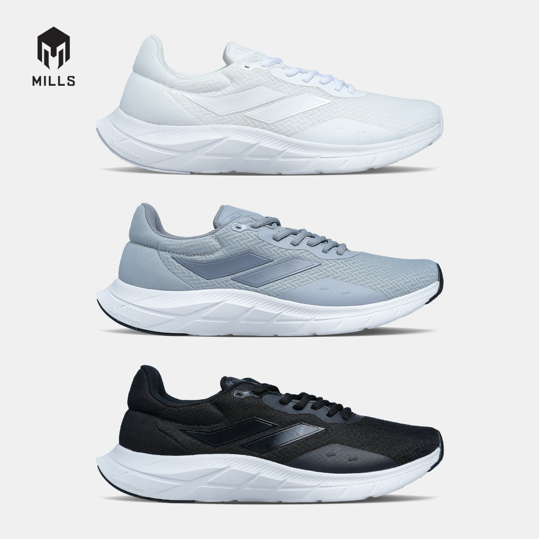 MILLS SEPATU LARI RUNNING SHOES TREXIMO VISION BLACK/WHITE 9103413