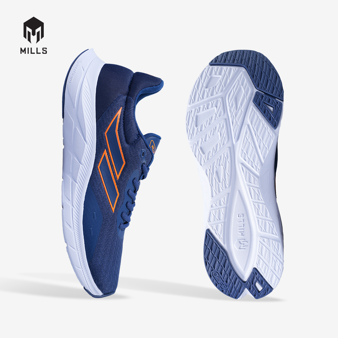 MILLS SEPATU LARI RUNNING SHOES TREXIMO VISION NAVY/FRESH ORANGE 9103414