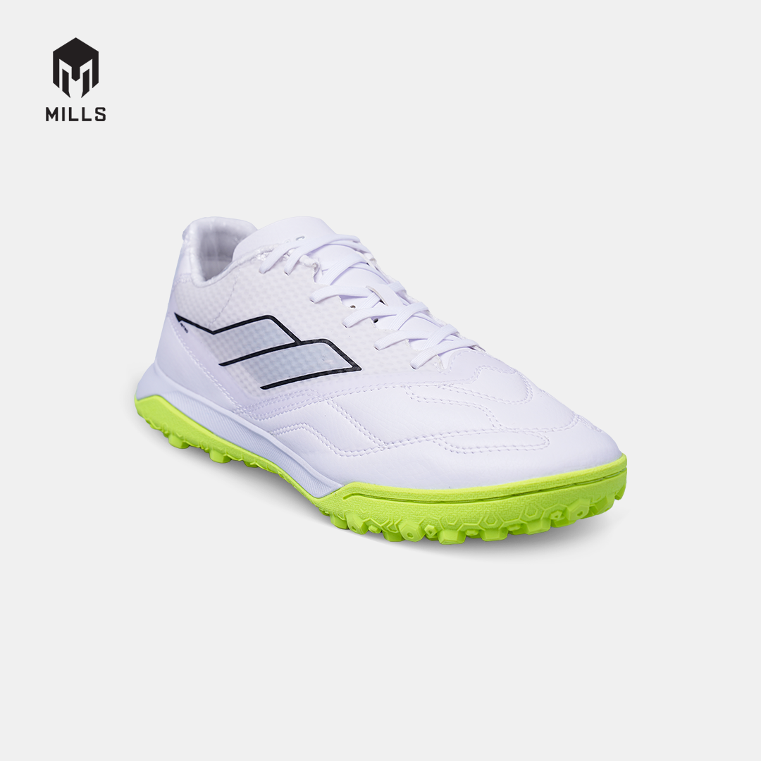 MILLS SEPATU MINI SOCCER ASTRO SPARTAN M2 PRIME TF WHITE/NEON LIME 9001706