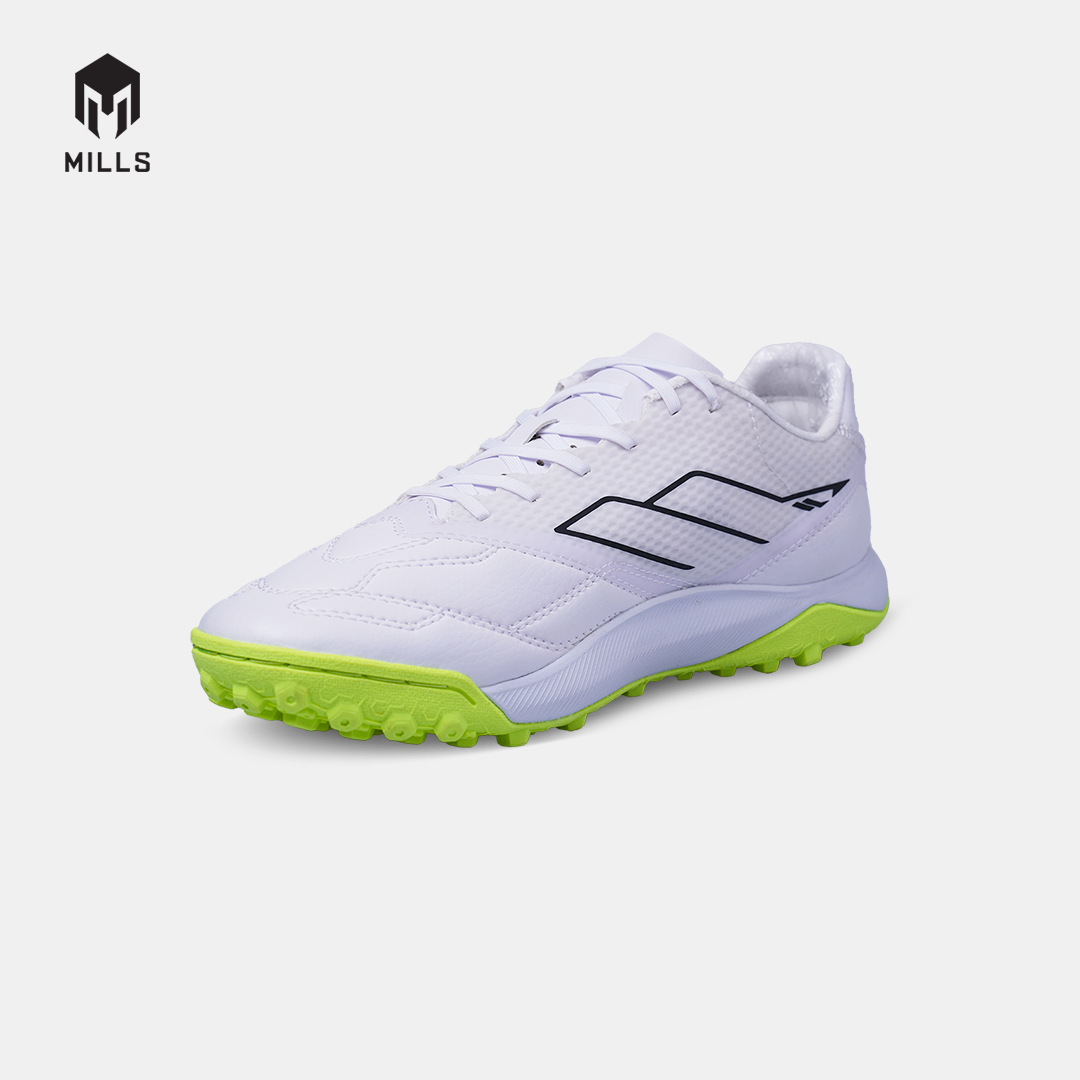 MILLS SEPATU MINI SOCCER ASTRO SPARTAN M2 PRIME TF WHITE/NEON LIME 9001706