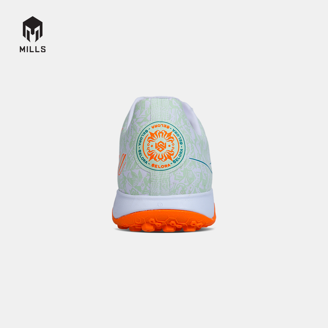 MILLS SEPATU MINI SOCCER TRITON DEISLER 1.9 SW MATCH TF WHITE/GREEN/MULTICOLOR 9005505