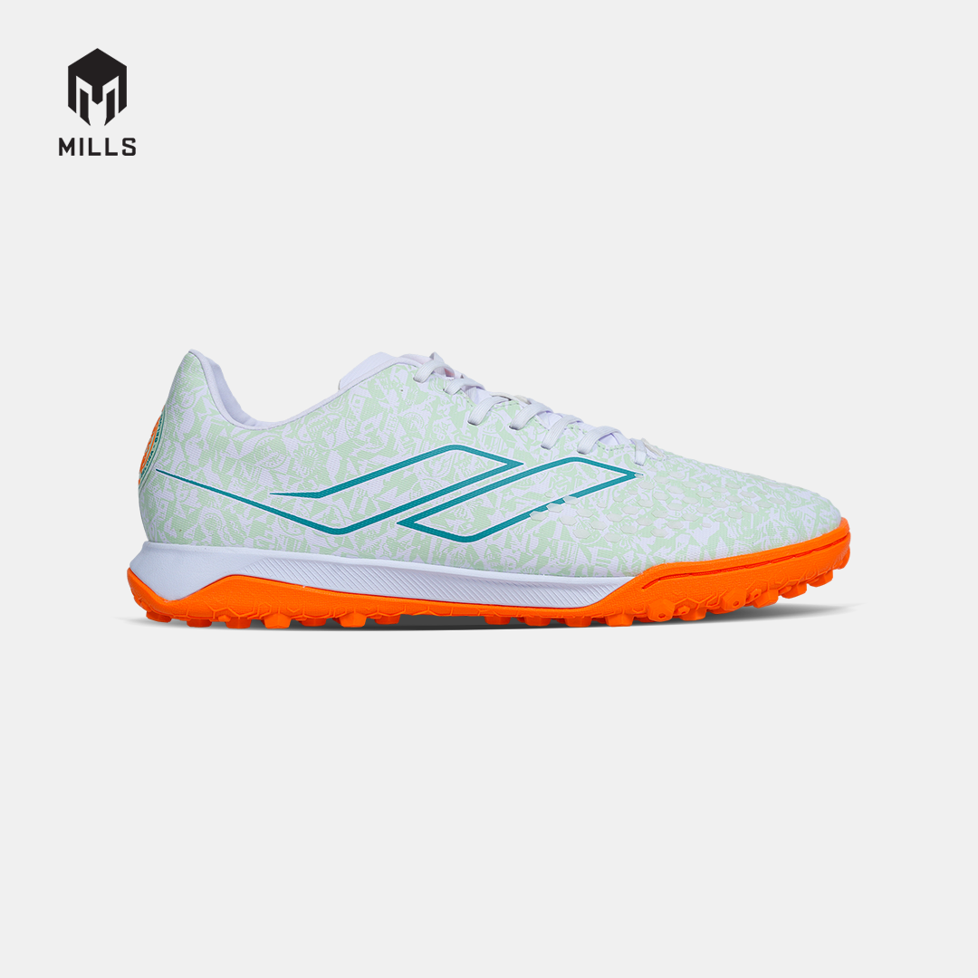 MILLS SEPATU MINI SOCCER TRITON DEISLER 1.9 SW MATCH TF WHITE/GREEN/MULTICOLOR 9005505