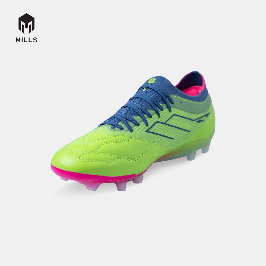 MILLS SEPATU SEPAKBOLA ASTRO SPARTAN M2 ELITE LTH FG LIME/NAVY/MAGENTA 9301522