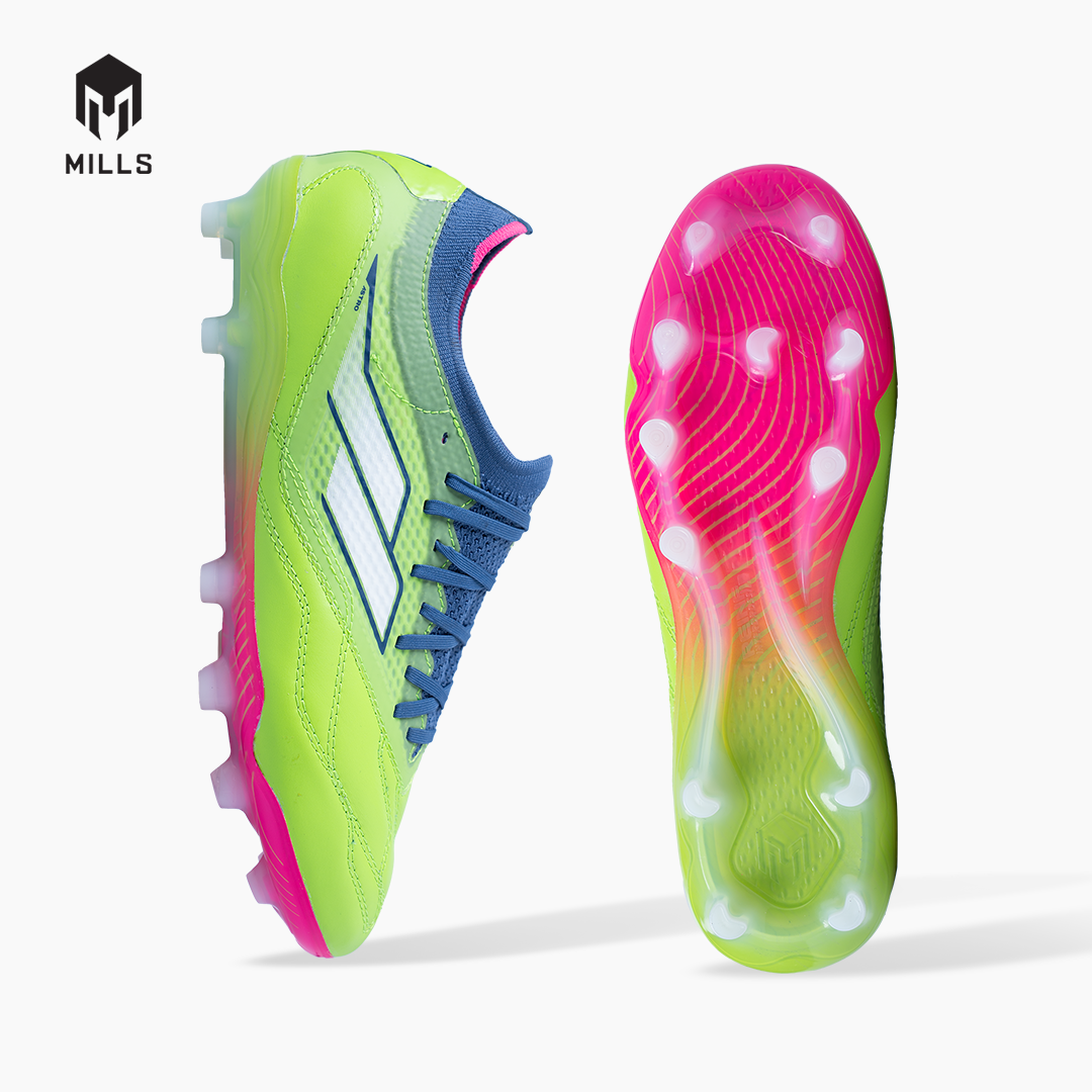 MILLS SEPATU SEPAKBOLA ASTRO SPARTAN M2 ELITE LTH FG LIME/NAVY/MAGENTA 9301522