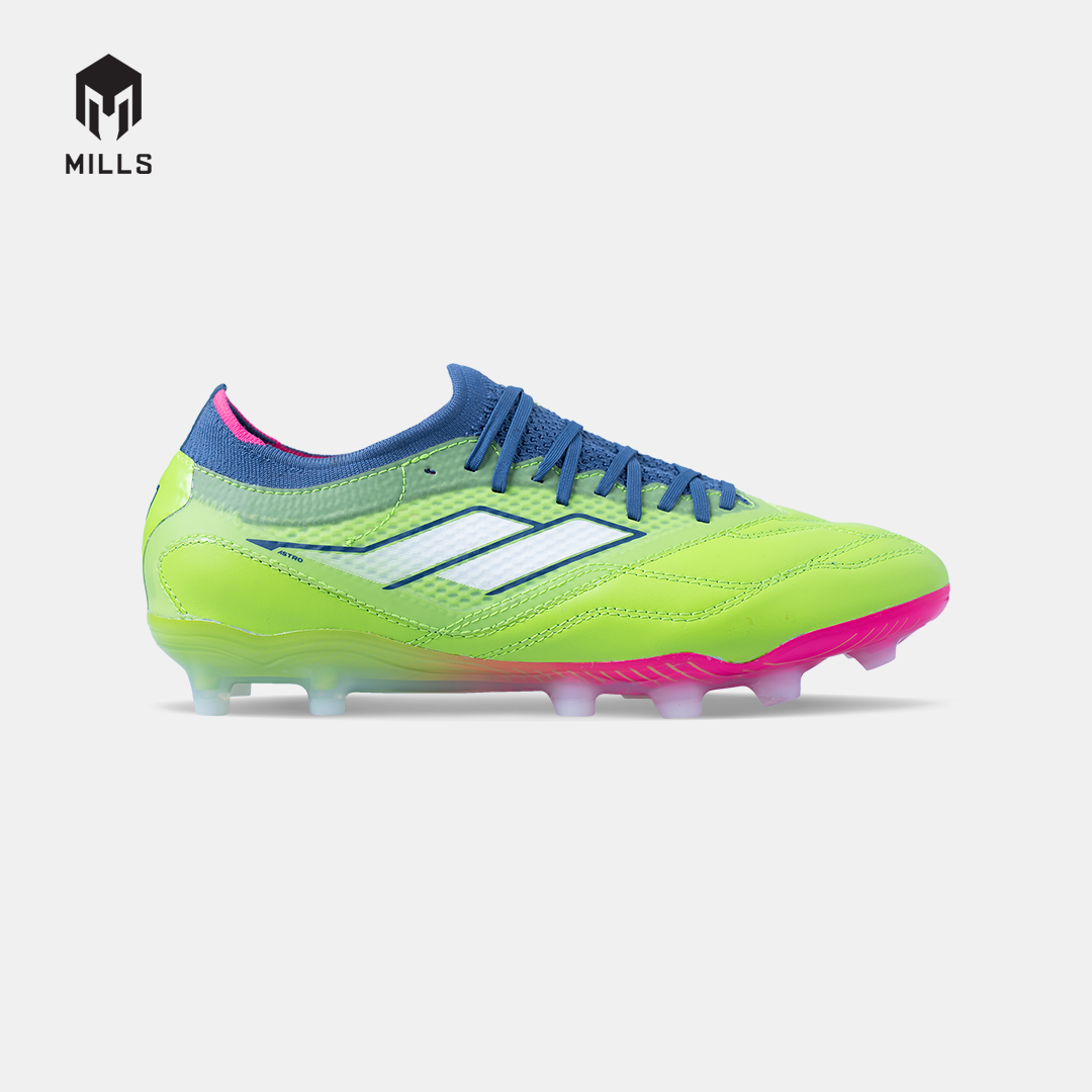 MILLS SEPATU SEPAKBOLA ASTRO SPARTAN M2 ELITE LTH FG LIME/NAVY/MAGENTA 9301522