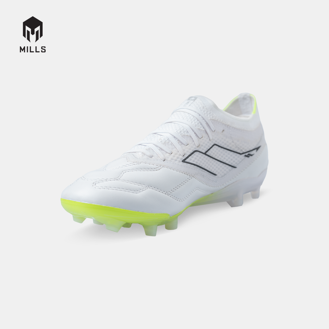 MILLS SEPATU SEPAKBOLA ASTRO SPARTAN M2 ELITE LTH FG WHITE/NEON LIME 9301520