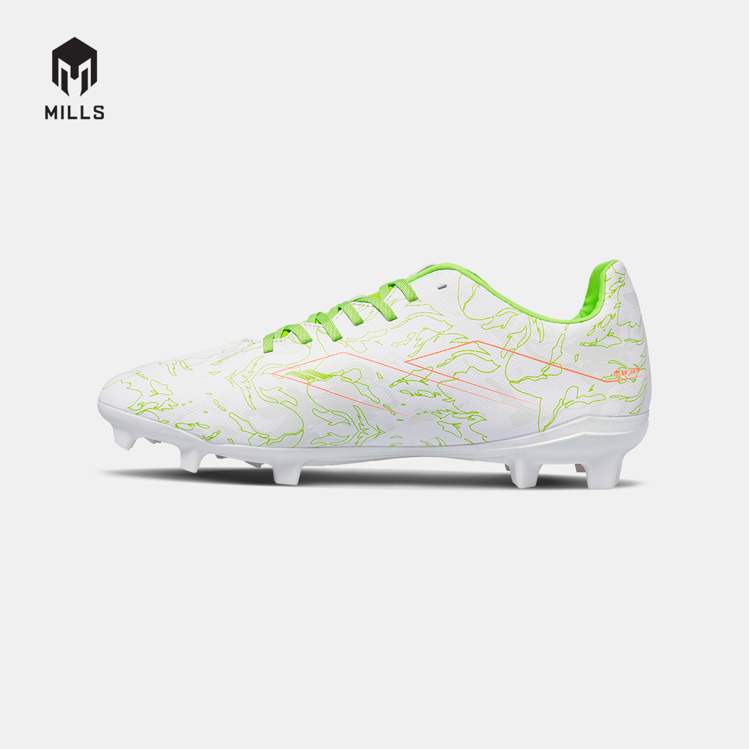 MILLS Sepatu Sepakbola Flame 2.0 FG White / Lime Green 9304808