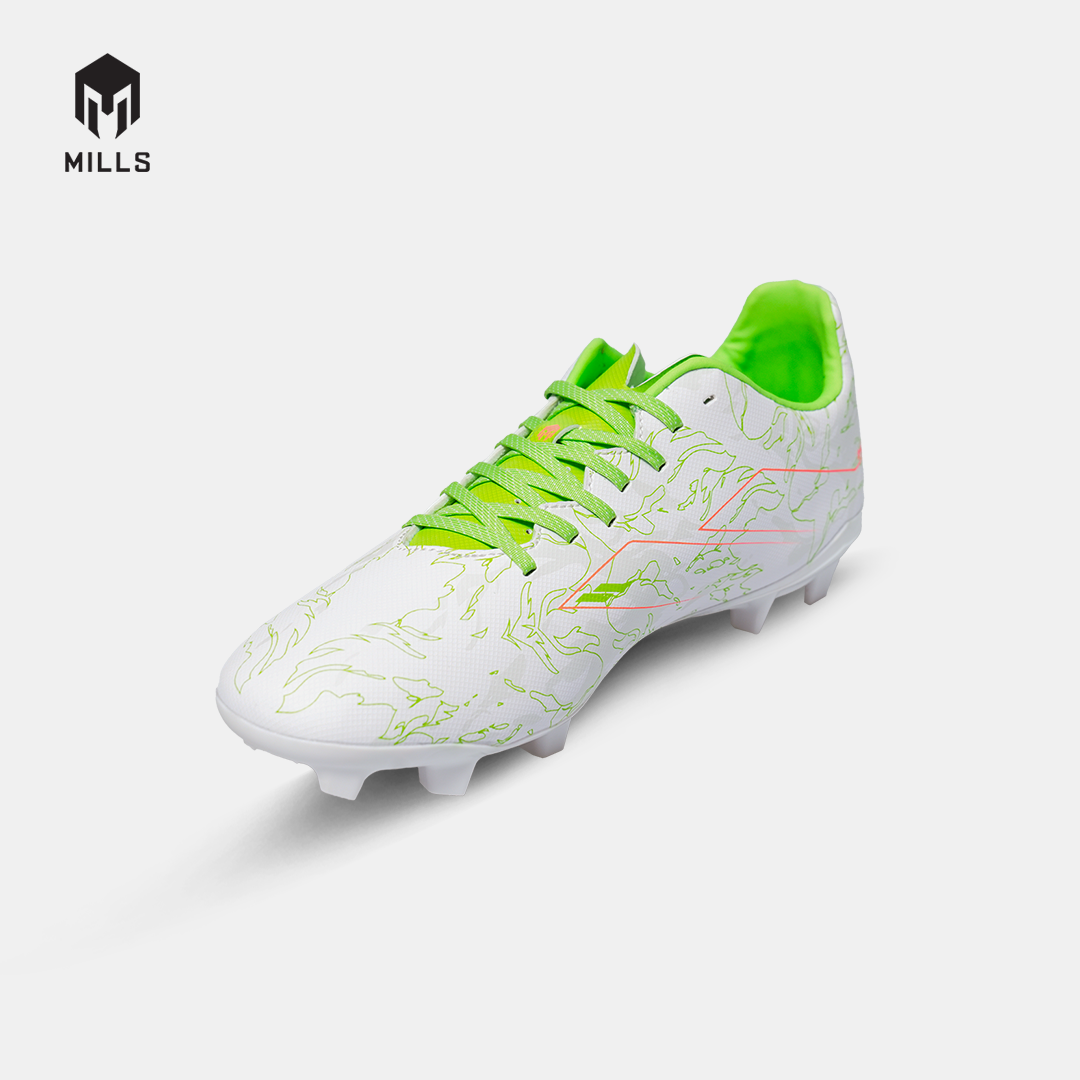 MILLS Sepatu Sepakbola Flame 2.0 FG White / Lime Green 9304808