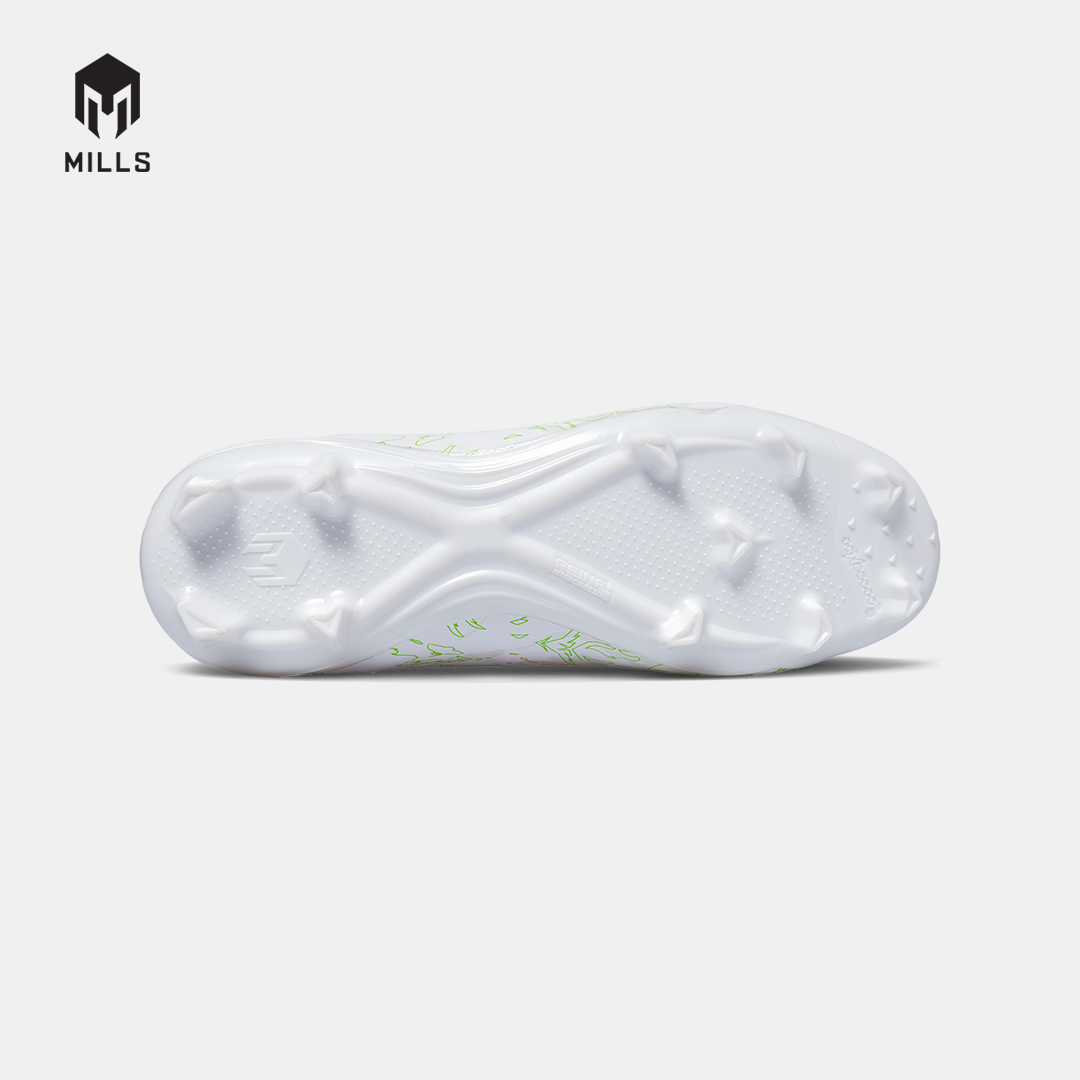 MILLS Sepatu Sepakbola Flame 2.0 FG White / Lime Green 9304808