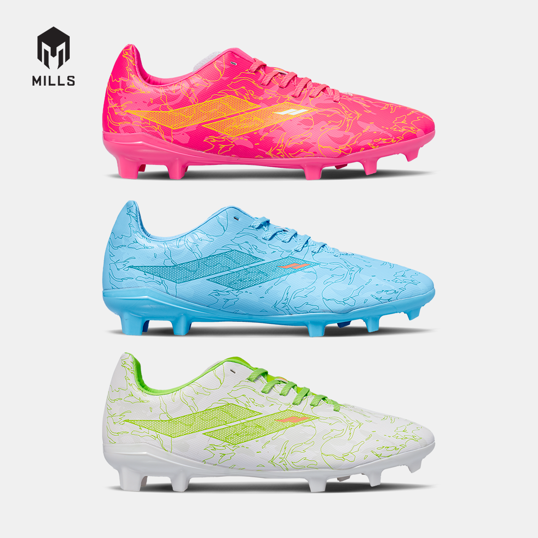 MILLS Sepatu Sepakbola Flame 2.0 FG White / Lime Green 9304808