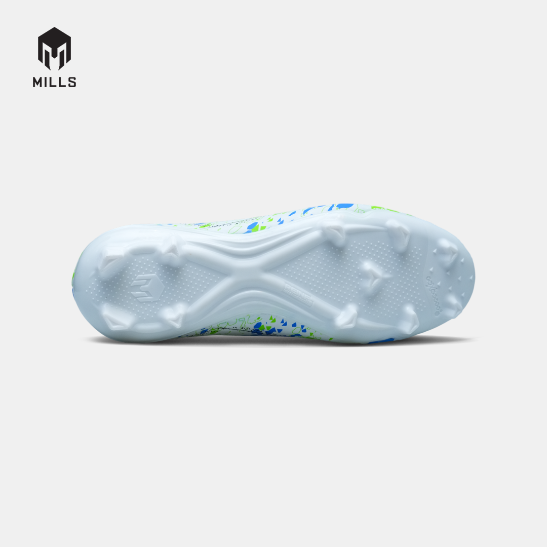 MILLS SEPATU SEPAKBOLA RIYU FG WHITE/BLUE/NEON GREEN 9304607