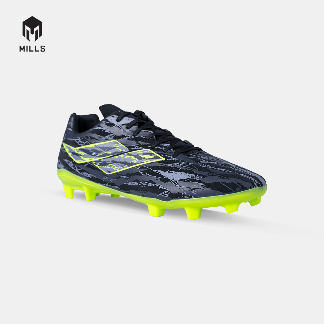 MILLS SEPATU SEPAKBOLA SPYRO FG BLACK/STEEL.GREY/LASER.LIME 9307808