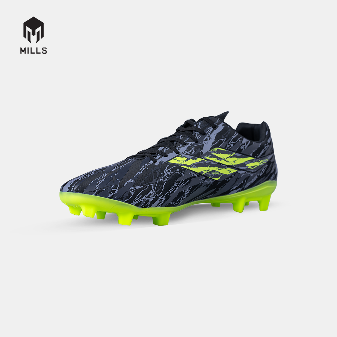 MILLS SEPATU SEPAKBOLA SPYRO FG BLACK/STEEL.GREY/LASER.LIME 9307808
