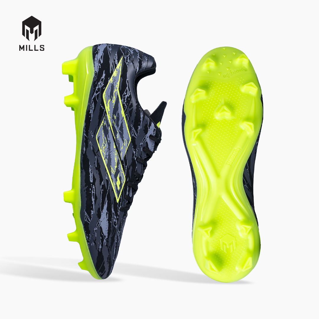 MILLS SEPATU SEPAKBOLA SPYRO FG BLACK/STEEL.GREY/LASER.LIME 9307808