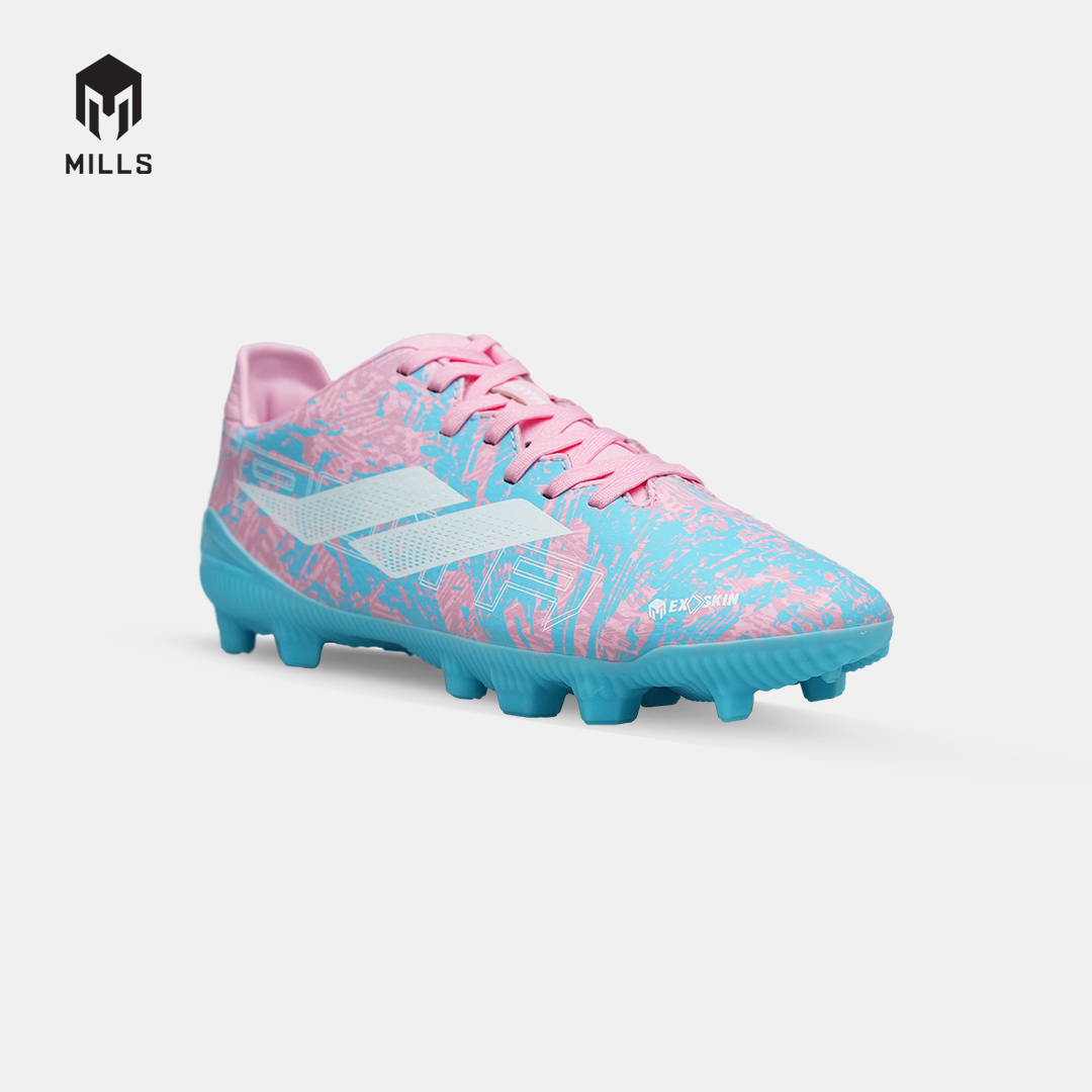 MILLS SEPATU SEPAKBOLA TROYA 3.0 FG JR COTTON.PINK/AQUA.BLUE 9208702