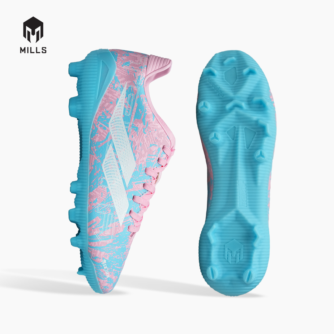 MILLS SEPATU SEPAKBOLA TROYA 3.0 FG JR COTTON.PINK/AQUA.BLUE 9208702