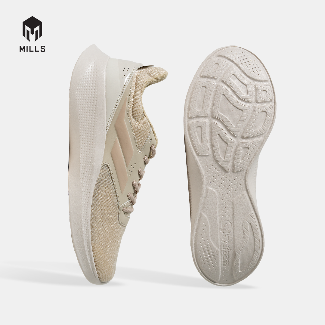 MILLS SEPATU LARI RUNNING SHOES ECHO BEIGE/OFF.WHITE 9702310