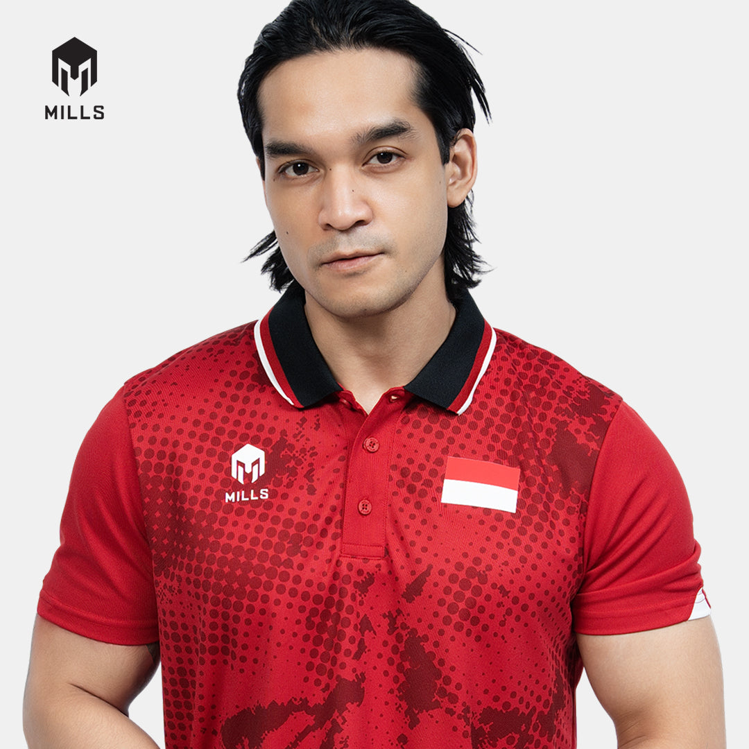 MILLS TENNIS INDONESIA JERSEY MEN RED 00100590 30PLT