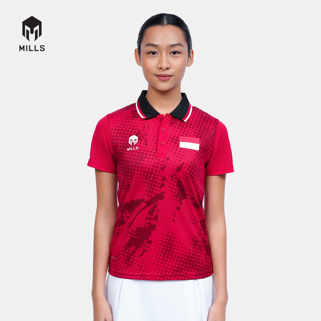 MILLS TENNIS INDONESIA JERSEY WOMEN RED 00100591 30PLT