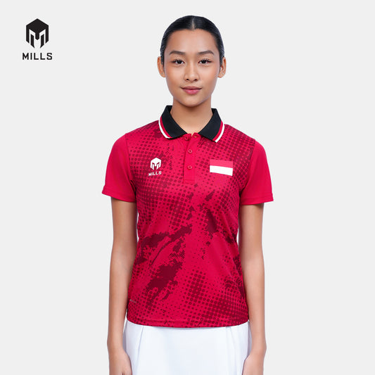 MILLS TENNIS INDONESIA JERSEY WOMEN RED 00100591 30PLT