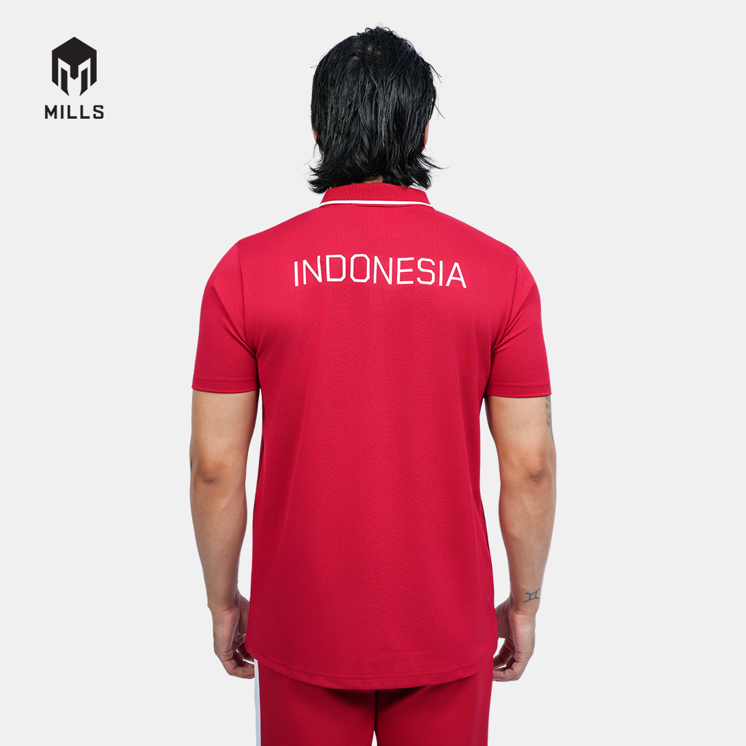 MILLS TENNIS INDONESIA POLO SHIRT MEN RED 00700251 30PLT