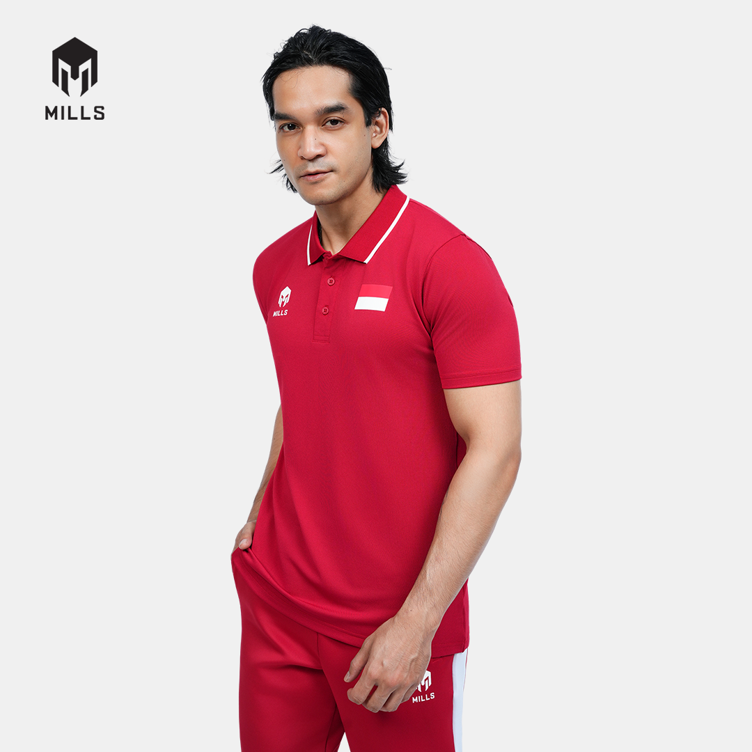 MILLS TENNIS INDONESIA POLO SHIRT MEN RED 00700251 30PLT