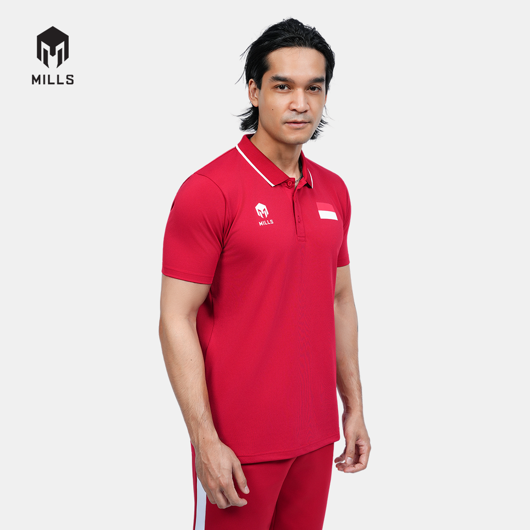 MILLS TENNIS INDONESIA POLO SHIRT MEN RED 00700251 30PLT