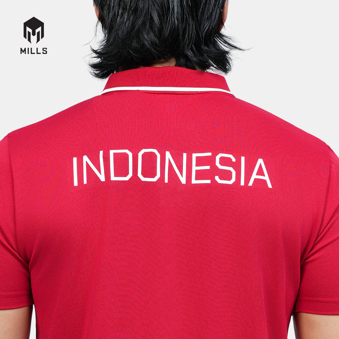 MILLS TENNIS INDONESIA POLO SHIRT MEN RED 00700251 30PLT