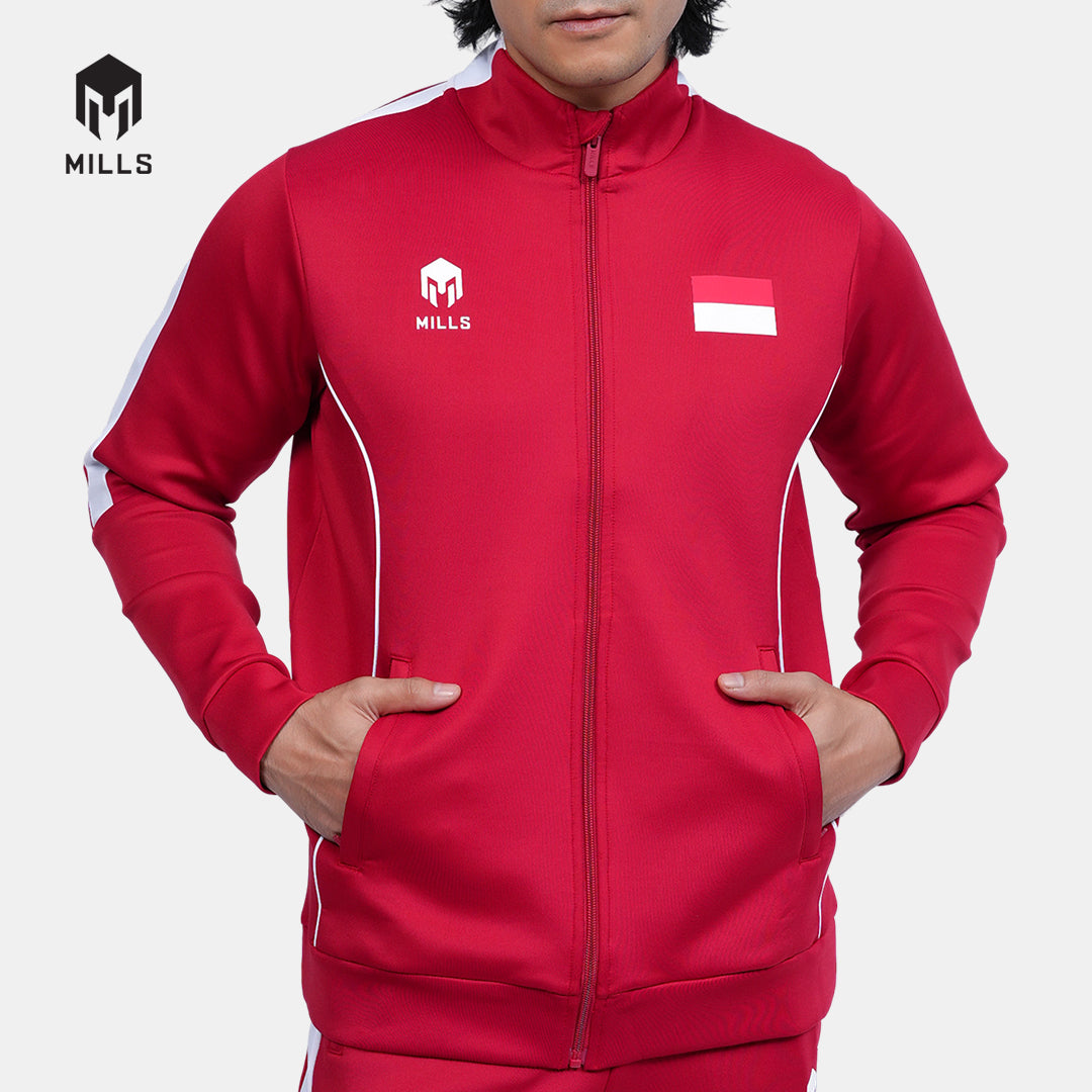 MILLS TENNIS INDONESIA TRACK JACKET RED 01700261 30PLT