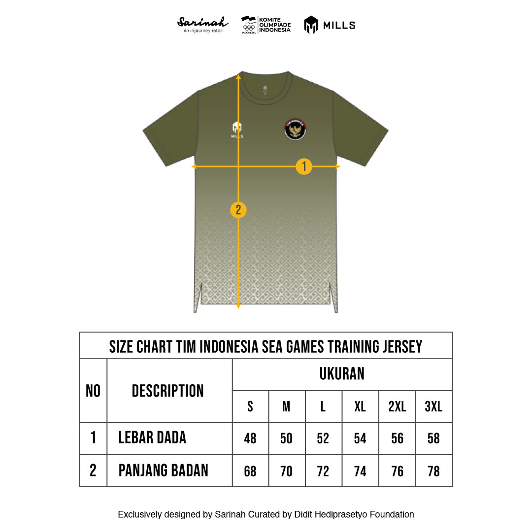 MILLS TIM INDONESIA SEA GAMES TRAINING JERSEY GREEN  00100799 50SGM
