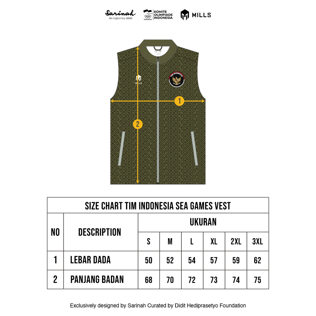MILLS TIM INDONESIA SEA GAMES VEST WHITE 02300070 20SGM
