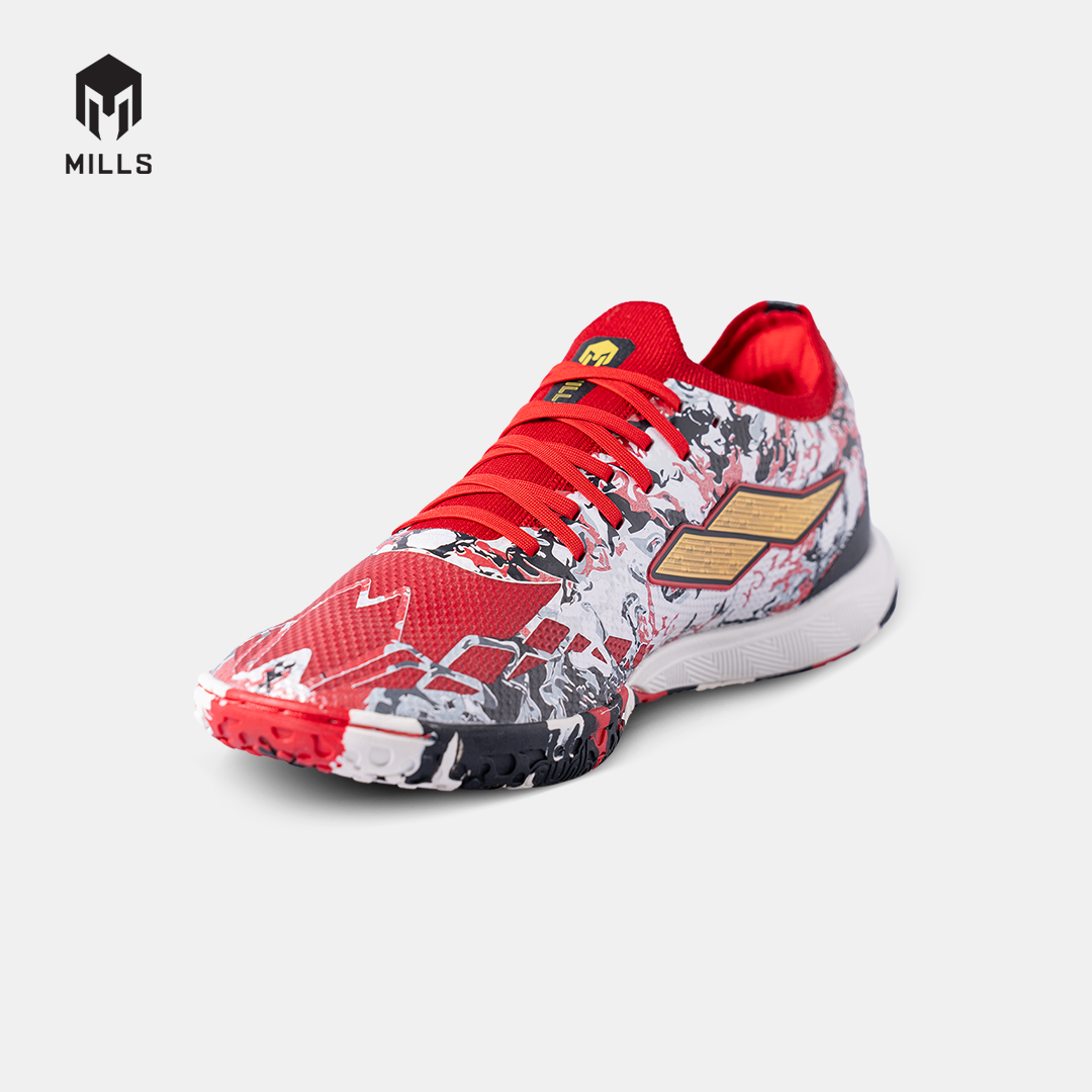 MILLS SEPATU FUTSAL XYCLOPS KALDERA CHROME IN BLACK/RED/GOLD 9406101