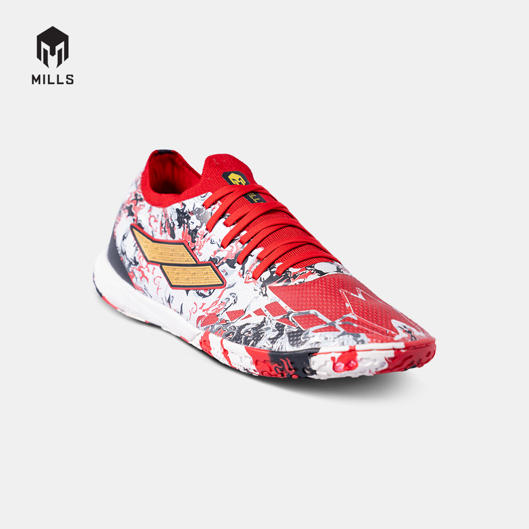 MILLS SEPATU FUTSAL XYCLOPS KALDERA CHROME IN BLACK/RED/GOLD 9406101