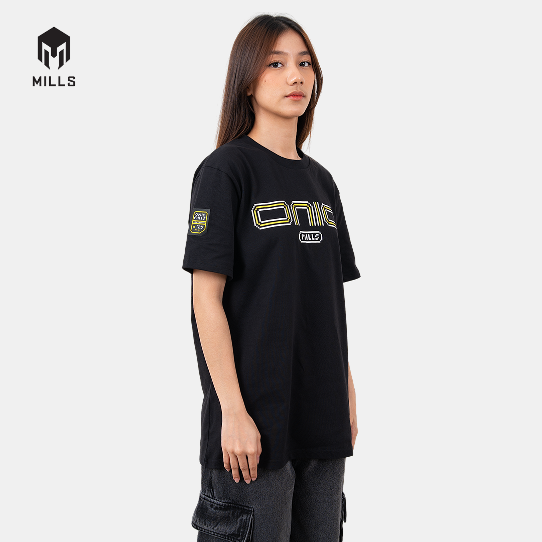 MILLS ONIC NOSTALNIC WORDING T-SHIRT BLACK 00300058 10ONC