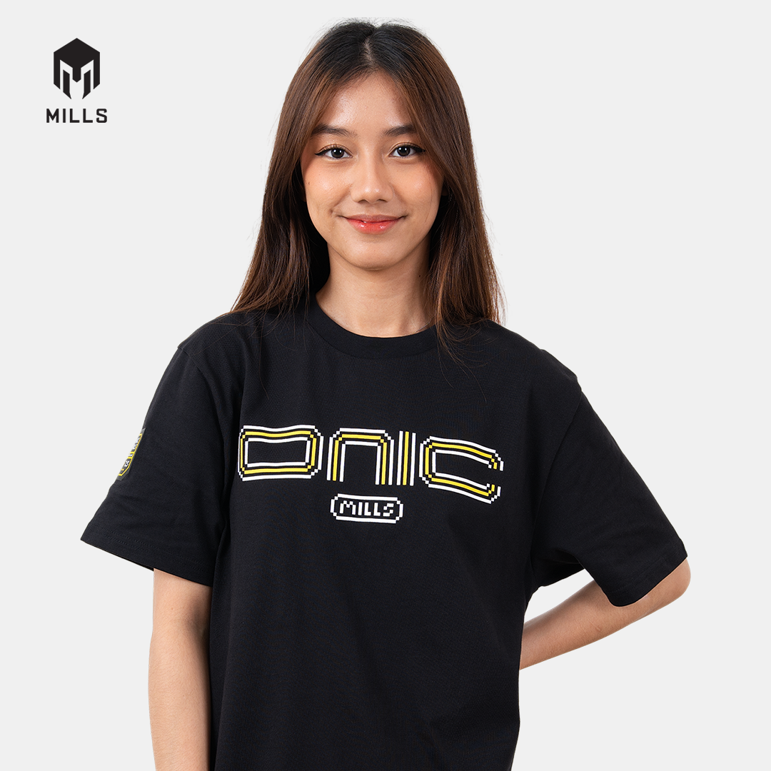 MILLS ONIC NOSTALNIC WORDING T-SHIRT BLACK 00300058 10ONC