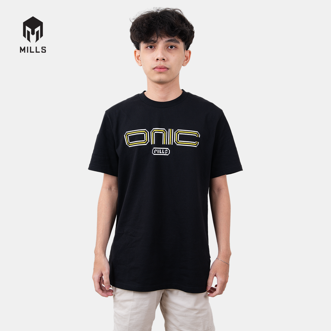 MILLS ONIC NOSTALNIC WORDING T-SHIRT BLACK 00300058 10ONC