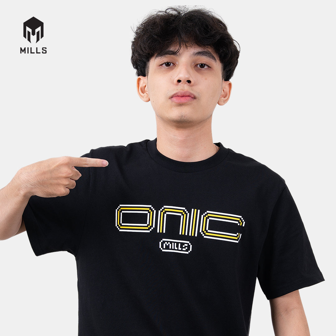 MILLS ONIC NOSTALNIC WORDING T-SHIRT BLACK 00300058 10ONC