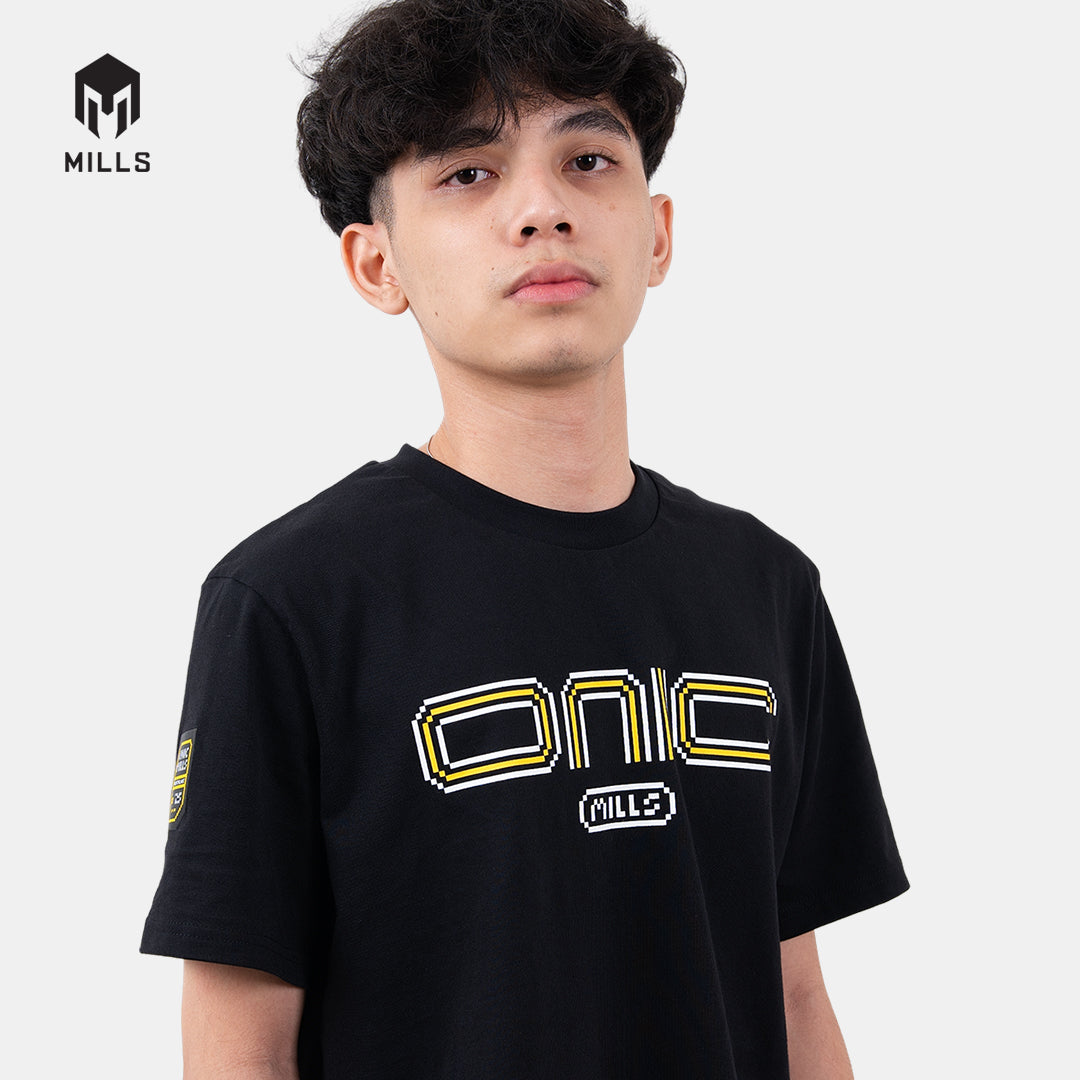 MILLS ONIC NOSTALNIC WORDING T-SHIRT BLACK 00300058 10ONC