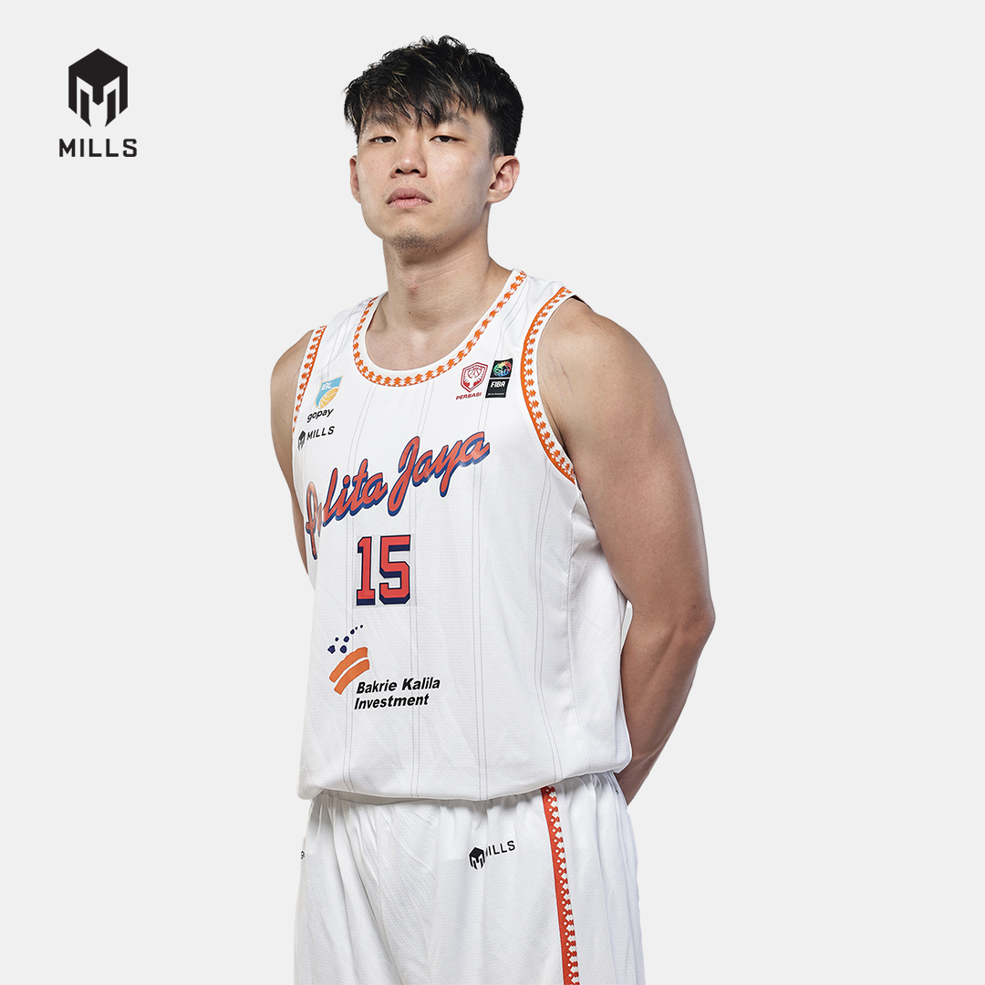 MILLS PELITA JAYA AWAY BASKETBALL JERSEY WHITE 01100089
