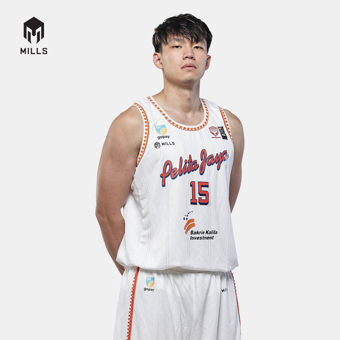 MILLS PELITA JAYA AWAY BASKETBALL JERSEY WHITE 01100089