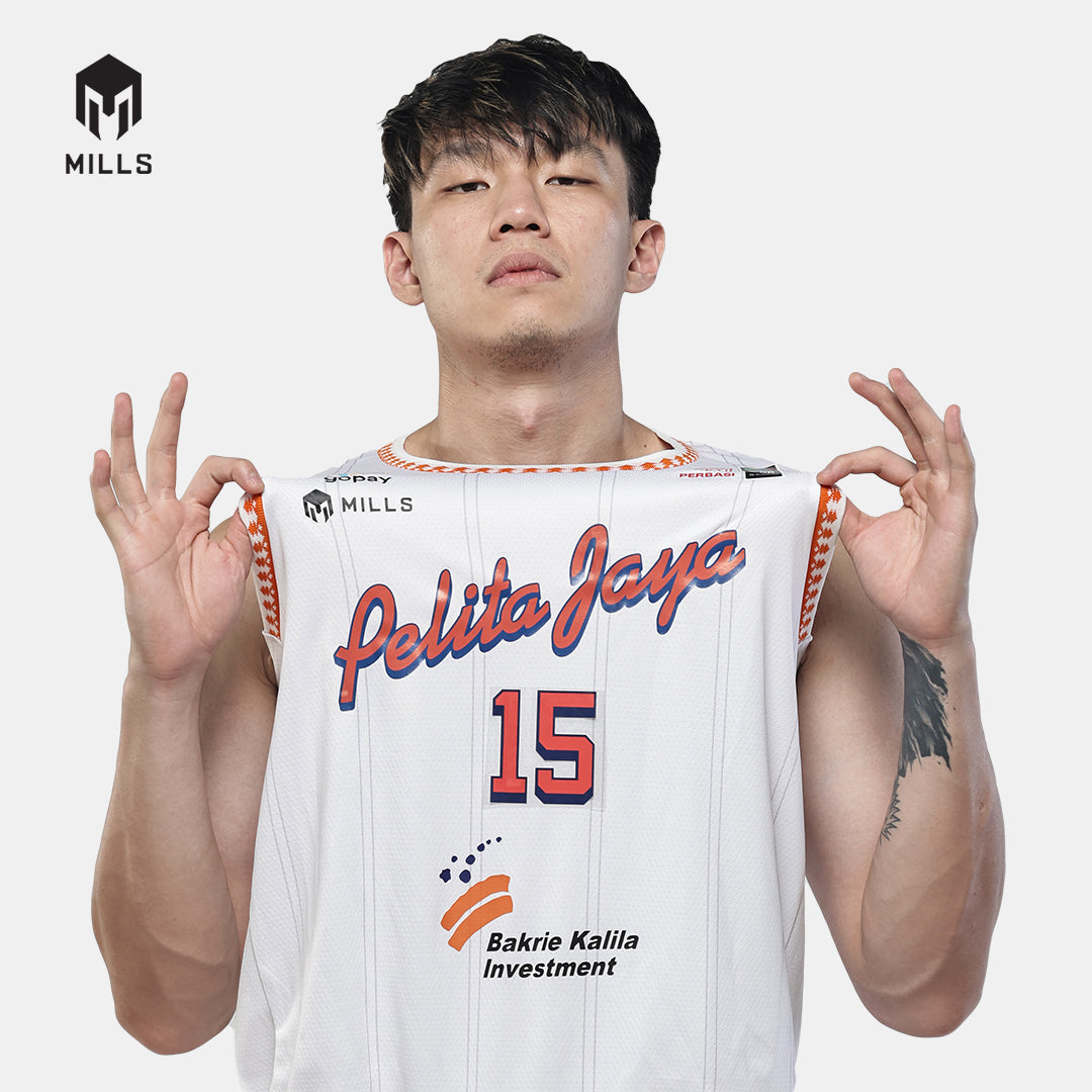 MILLS PELITA JAYA AWAY BASKETBALL JERSEY WHITE 01100089
