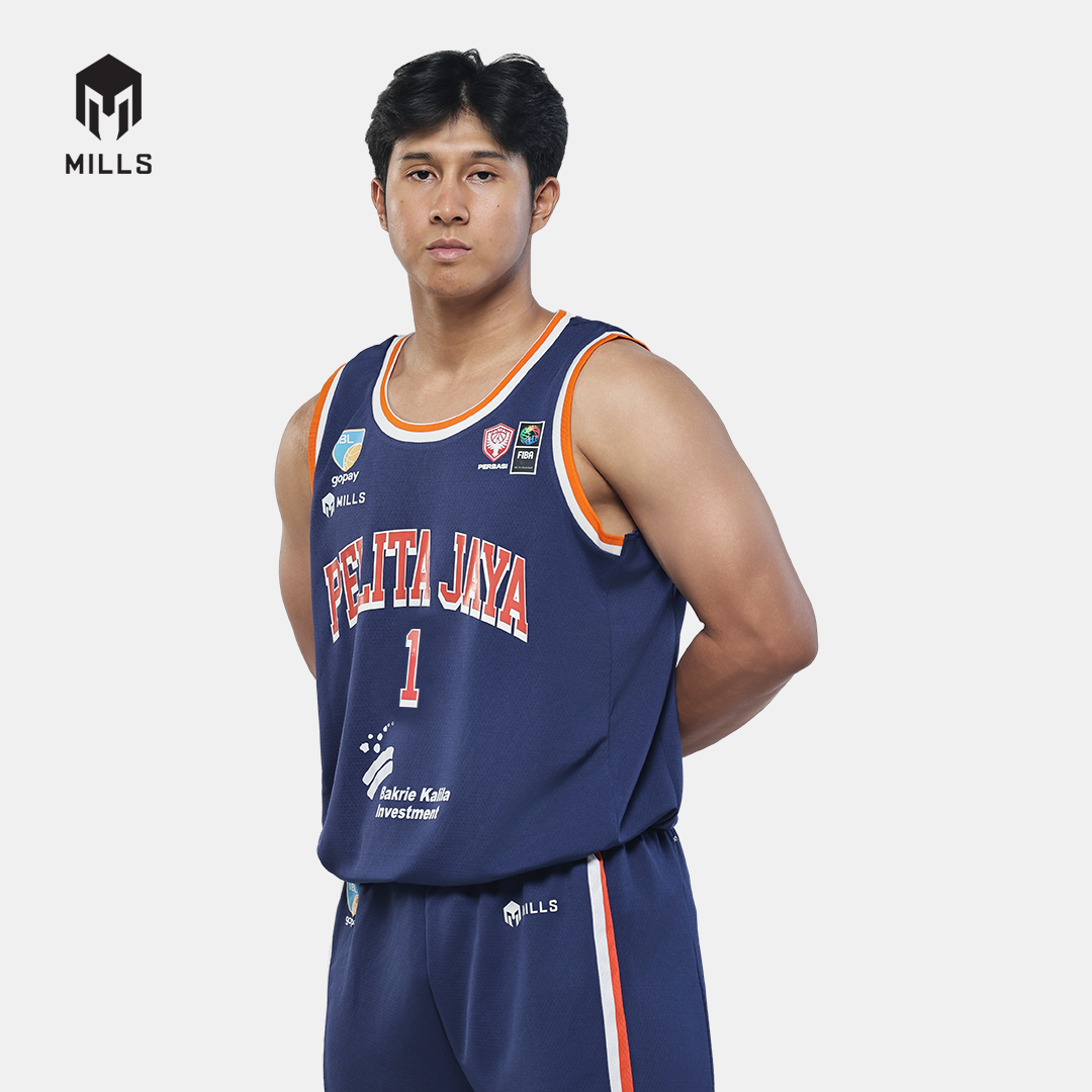 MILLS PELITA JAYA HOME BASKETBALL JERSEY NAVY 01100087