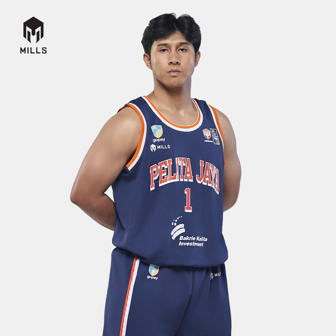 MILLS PELITA JAYA HOME BASKETBALL JERSEY NAVY 01100087