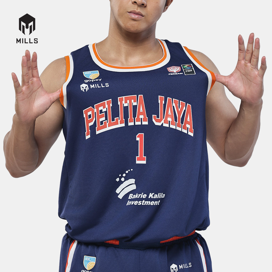 MILLS PELITA JAYA HOME BASKETBALL JERSEY NAVY 01100087