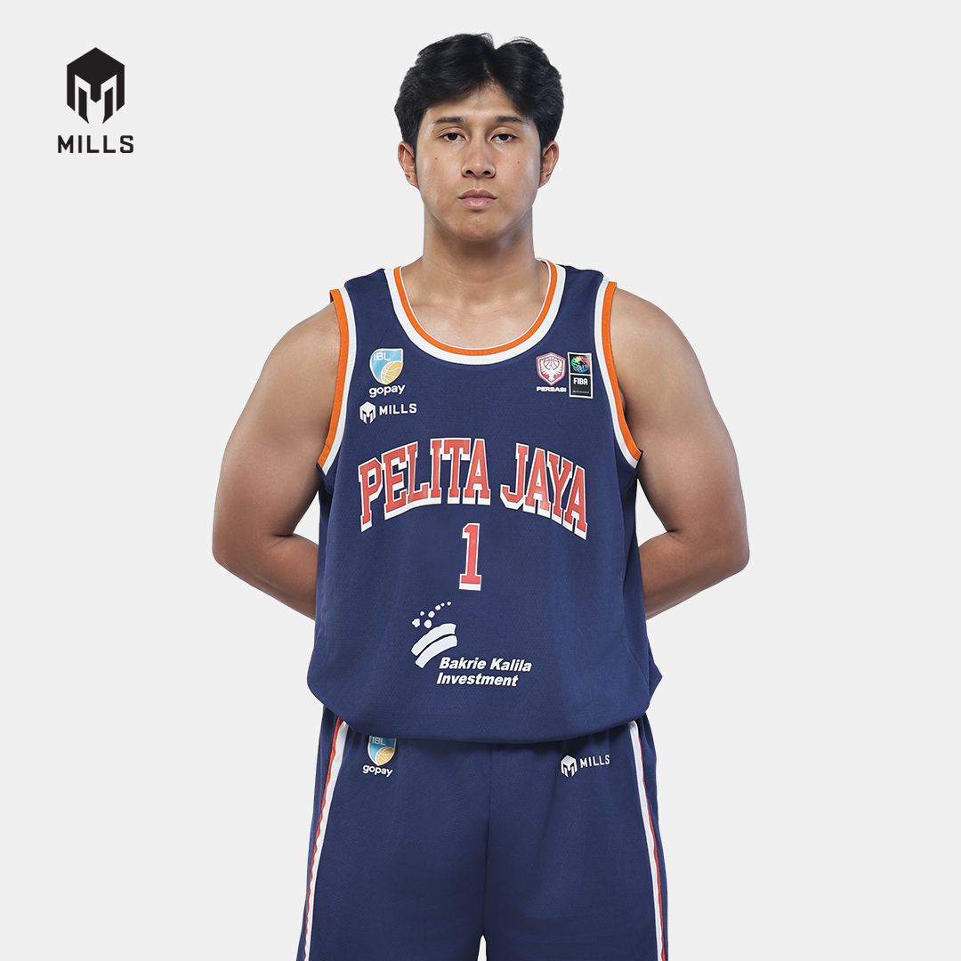 MILLS PELITA JAYA HOME BASKETBALL JERSEY NAVY 01100087