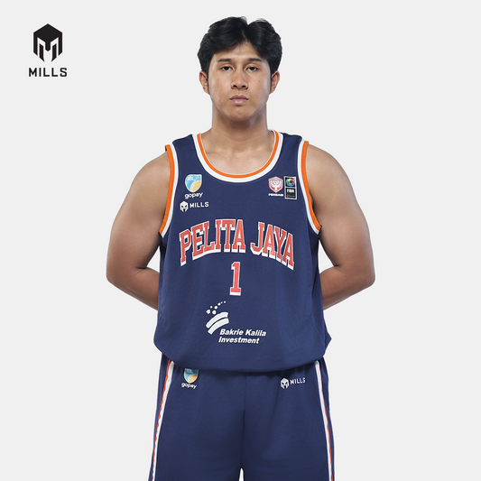 MILLS PELITA JAYA HOME BASKETBALL JERSEY NAVY 01100087