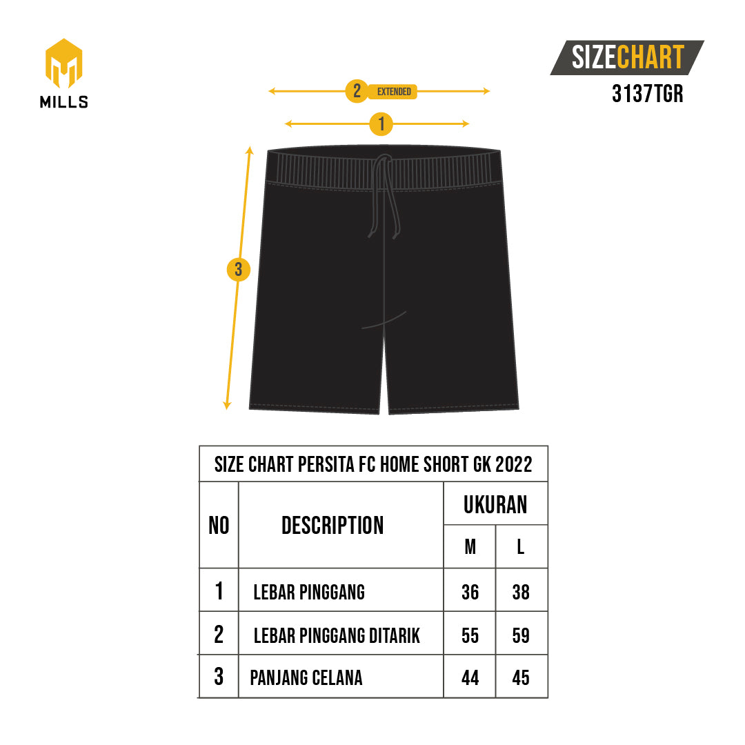 MILLS Celana Persita FC Home GK Short 3137TGR