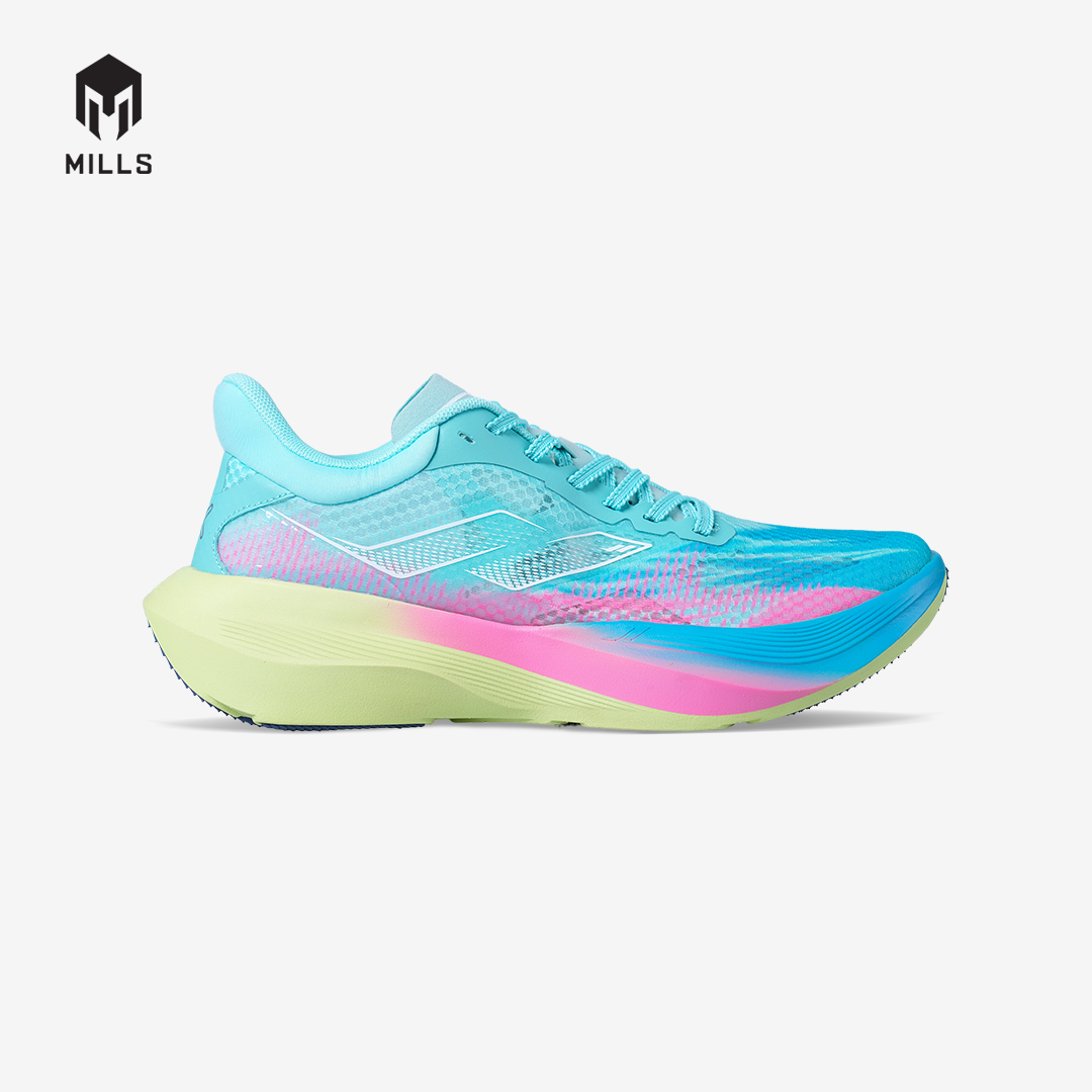MILLS SEPATU LARI RUNNING SHOES TREXIMO FURY RETRO BLUE / GLOW LIME / ELECTRIC PINK 9109603
