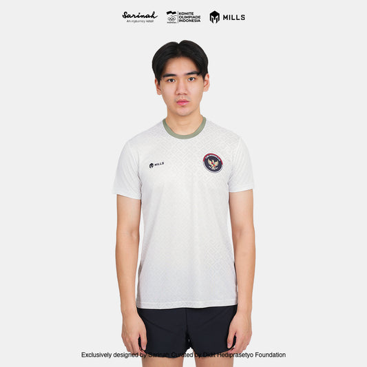 MILLS SEA GAMES ATHLETIC T-SHIRT MEN BEIGE 00100811 66SGM